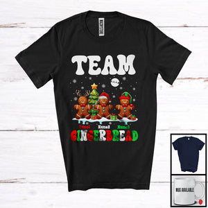 MacnyStore - Personalized Custom Name Team Gingerbread; Amazing Christmas Snowing; X-mas Family Group T-Shirt