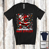 MacnyStore - Personalized Custom Name Team Hair Stylist, Awesome Christmas Santa Snowing, Careers Group T-Shirt