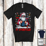 MacnyStore - Personalized Custom Name Team IT Manager, Awesome Christmas Santa Snowing, Careers Group T-Shirt