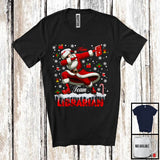 MacnyStore - Personalized Custom Name Team Librarian, Awesome Christmas Santa Snowing, Careers Group T-Shirt