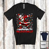 MacnyStore - Personalized Custom Name Team Phlebotomist, Awesome Christmas Santa Snowing, Careers Group T-Shirt