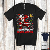 MacnyStore - Personalized Custom Name Team Postal Worker, Awesome Christmas Santa Snowing, Careers Group T-Shirt