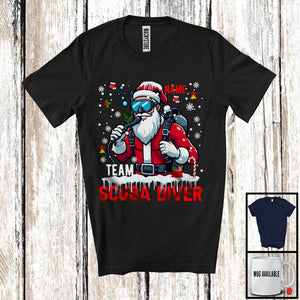 MacnyStore - Personalized Custom Name Team Scuba Diver, Awesome Christmas Santa Snowing, Careers Group T-Shirt