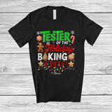 MacnyStore - Personalized Custom Name Tester Of The Holiday Baking Crew; Amusing Christmas Cookies Baker T-Shirt