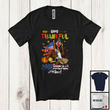 MacnyStore - Personalized Custom Name Thankful American; Proud Thanksgiving Turkey With America Flag; Family T-Shirt