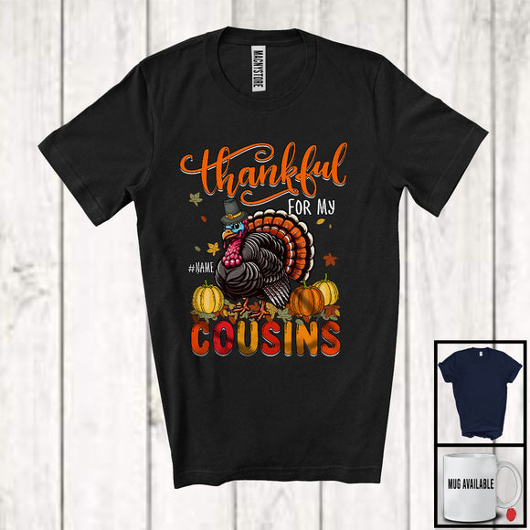 MacnyStore - Personalized Custom Name Thankful For My Cousins; Amazing Thanksgiving Turkey; Family T-Shirt