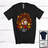 MacnyStore - Personalized Custom Name Thankful Vibes; Lovely Thanksgiving Guinea Pig Turkey Pilgrim; Rainbow T-Shirt