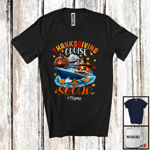 MacnyStore - Personalized Custom Name Thanksgiving Cruise Squad; Lovely Turkey Cruise Pumpkin T-Shirt