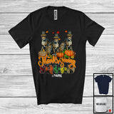 MacnyStore - Personalized Custom Name Thanksgiving Squad; Happy Plaid Three Pilgrim Cheetahs; Animal T-Shirt