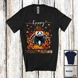 MacnyStore - Personalized Custom Name Thanksgiving; Adorable Panda Plaid Turkey Pumpkin; Wild Animal T-Shirt