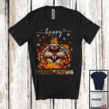 MacnyStore - Personalized Custom Name Thanksgiving; Adorable Sloth Plaid Turkey Pumpkin; Wild Animal T-Shirt