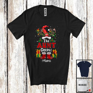 MacnyStore - Personalized Custom Name The Aunt Gnome; Awesome Christmas Gnome Reindeer; Family T-Shirt