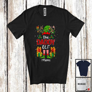 MacnyStore - Personalized Custom Name The Daddy Elf; Awesome Christmas Elf Reindeer; Family Group T-Shirt