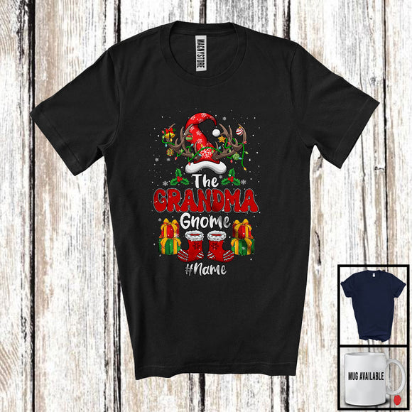 MacnyStore - Personalized Custom Name The Grandma Gnome; Awesome Christmas Gnome Reindeer; Family T-Shirt