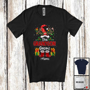 MacnyStore - Personalized Custom Name The Grandson Gnome; Awesome Christmas Gnome Reindeer; Family T-Shirt