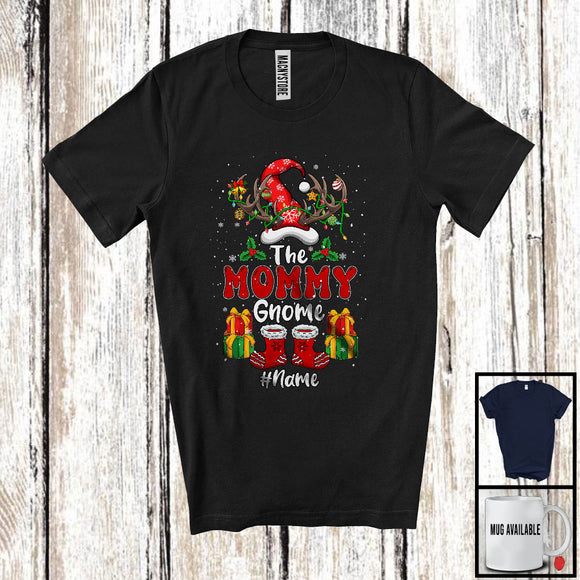 MacnyStore - Personalized Custom Name The Mommy Gnome; Awesome Christmas Gnome Reindeer; Family T-Shirt