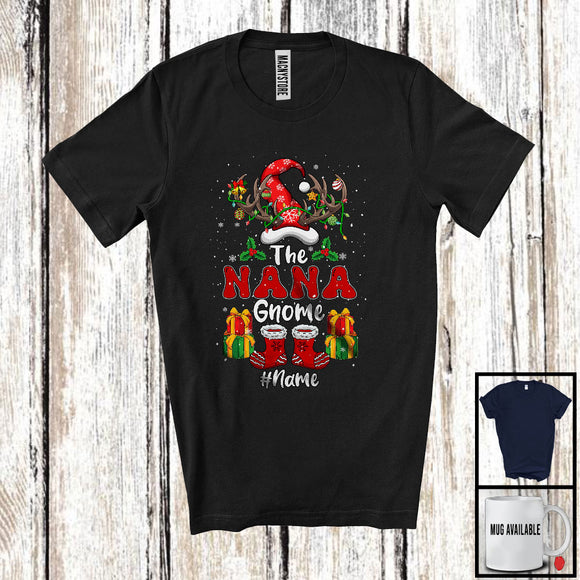 MacnyStore - Personalized Custom Name The Nana Gnome; Awesome Christmas Gnome Reindeer; Family T-Shirt