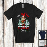 MacnyStore - Personalized Custom Name The Santas Made Me Do It; Joyful Christmas Tree Naughty Santa; Family T-Shirt