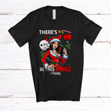 MacnyStore - Personalized Custom Name There's A Ho In This House; Fantastic Christmas Santa Women; Family T-Shirt