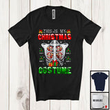 MacnyStore - Personalized Custom Name This Is My Christmas Costume, Joyful X-mas Skeleton Rib Squirrel T-Shirt