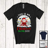 MacnyStore - Personalized Custom Name This Is My Christmas Pajama; Lovely Santa Axolotl Lover; X-mas Moon T-Shirt