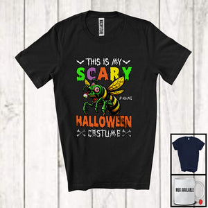 MacnyStore - Personalized Custom Name This Is My Scary Halloween Costume; Scary Zombie Bee Flying T-Shirt