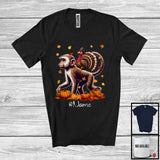 MacnyStore - Personalized Custom Name Turkey Riding Monkey, Lovely Thanksgiving Pumpkins, Monkey Lover T-Shirt