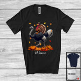 MacnyStore - Personalized Custom Name Turkey Riding Ostrich, Lovely Thanksgiving Pumpkins, Ostrich Lover T-Shirt