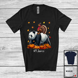 MacnyStore - Personalized Custom Name Turkey Riding Panda, Lovely Thanksgiving Pumpkins, Panda Lover T-Shirt
