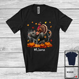MacnyStore - Personalized Custom Name Turkey Riding Rat, Lovely Thanksgiving Pumpkins, Rat Lover T-Shirt