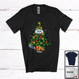 MacnyStore - Personalized Custom Name Turkish Angora Cat Christmas Tree Cosplay; Joyful Family; Snowing T-Shirt