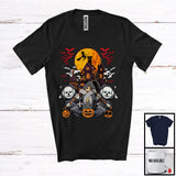 MacnyStore - Personalized Custom Name Two Bichon Frise Death, Humorous Halloween Owner Pumpkins T-Shirt