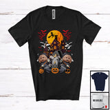 MacnyStore - Personalized Custom Name Two Cockapoo Death, Humorous Halloween Owner Pumpkins T-Shirt