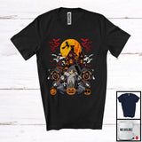 MacnyStore - Personalized Custom Name Two Leonberger Death, Humorous Halloween Owner Pumpkins T-Shirt