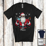MacnyStore - Personalized Custom Name Welder Santa, Joyful Christmas Santa Snowing, Careers Group T-Shirt