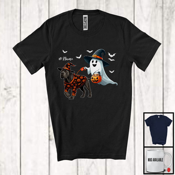 MacnyStore - Personalized Custom Name Witch Boo Walking Cane Corso; Lovely Halloween Ghost Candy T-Shirt