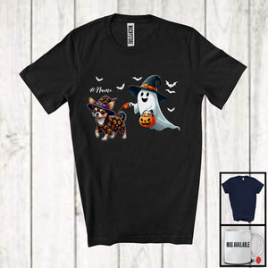 MacnyStore - Personalized Custom Name Witch Boo Walking Chihuahua; Lovely Halloween Ghost Candy T-Shirt