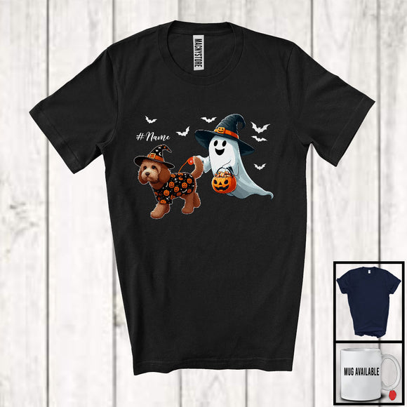 MacnyStore - Personalized Custom Name Witch Boo Walking Sproodle; Lovely Halloween Ghost Candy T-Shirt