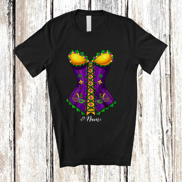 MacnyStore - Personalized Custom Name Women Mardi Gras Cosplay; Lovely Mardi Gras Parades; Family T-Shirt