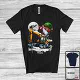 MacnyStore - Personalized Dabbing Gnome On Excavator; Joyful Christmas Custom Name; Excavator Driver T-Shirt