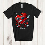 MacnyStore - Personalized Dabbing Heart Sunglasses; Lovely Valentine Custom Name Boys Girls Family T-Shirt