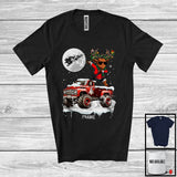 MacnyStore - Personalized Dabbing Reindeer On Pickup Truck; Joyful Christmas Custom Name; Pickup Truck Driver T-Shirt