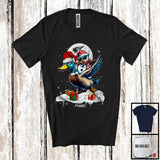 MacnyStore - Personalized Dabbing Snowman Riding Duck; Joyful Christmas Custom Name Santa Farm; Farmer T-Shirt