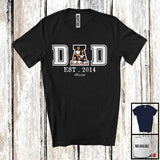 MacnyStore - Personalized Dad Est 2024, Proud Father's Day Custom Name Dad Wife Son Daughter, Family T-Shirt