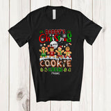 MacnyStore - Personalized Daddy's Christmas Cookie Crew; Fantastic Plaid Gingerbread; Custom Name Family Baking T-Shirt