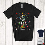 MacnyStore - Personalized Dance Christmas Tree; Fantastic X-mas Lights Custom Name Dance Teacher; Family T-Shirt