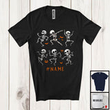 MacnyStore - Personalized Dancing Skeletons, Creepy Halloween Costume Dance, Custom Name Dancer T-Shirt