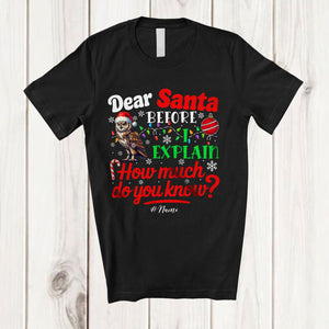 MacnyStore - Personalized Dear Santa How Much Do You Know; Lovely Christmas Custom Name Santa Owl T-Shirt