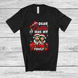 MacnyStore - Personalized Dear Santa It Was My Husband's Fault; Fantastic Christmas Santa Custom Name Couple T-Shirt