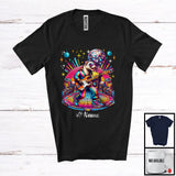 MacnyStore - Personalized Disco Ferret Playing Guitar; Joyful Custom Name Guitarist Ferret; Music Lover T-Shirt